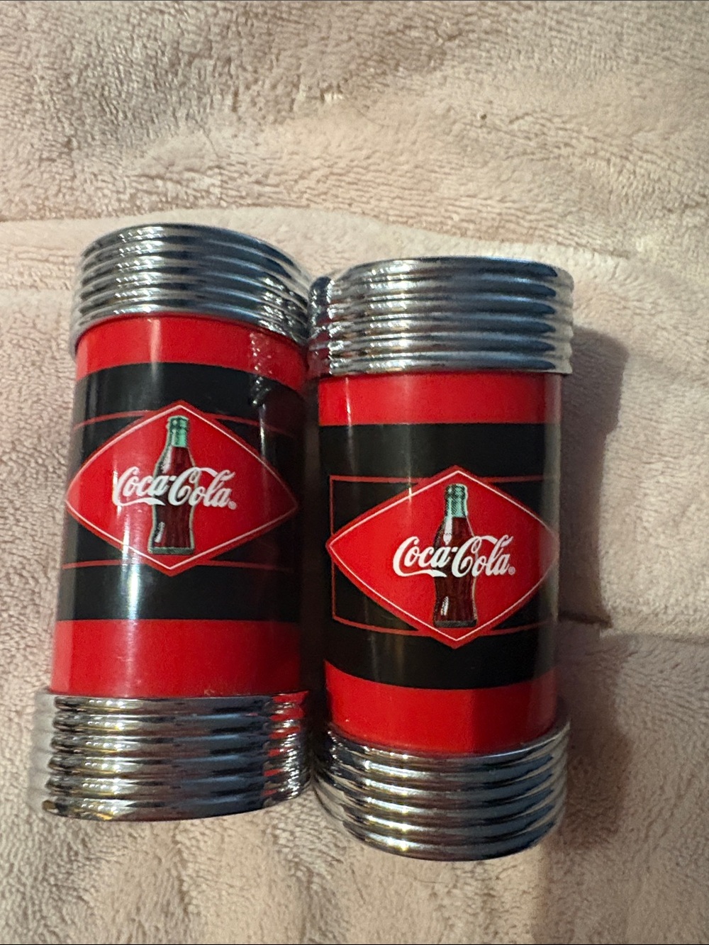 Coca Cola Red & Black Salt and Pepper shakers Set - 2 Pack